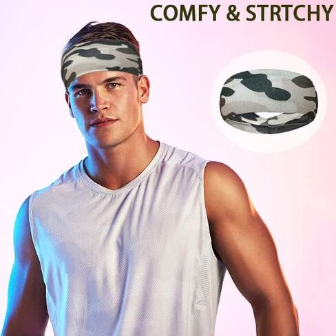 عصابة رأس رياضية للرجال مكونة من 6 قطع من Yxiang للجري وركوب الدراجات وكرة السلة واليوجا وتمارين اللياقة البدنية قابلة للتمدد للجنسين in Kuwait