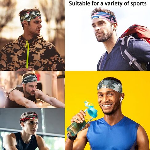 عصابة رأس رياضية للرجال مكونة من 6 قطع من Yxiang للجري وركوب الدراجات وكرة السلة واليوجا وتمارين اللياقة البدنية قابلة للتمدد للجنسين in Kuwait
