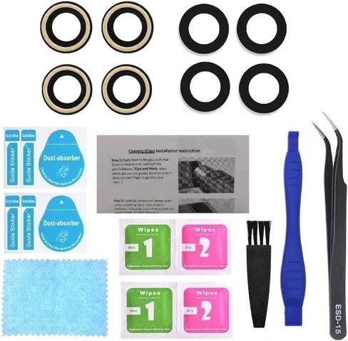 PHONSUN Camera Lens Glass Replacement for Motorola Moto One 5G XT2075-2/ Moto One 5g UW XT2075-1 (Set of 4) in Saudi Arabia