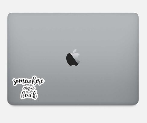 Somewhere On A Beach - Inspirational Quote Stickers - 2.5" Vinyl Decal - Laptop, Decor, Window Vinyl Decal Sticker in Saudi Arabia