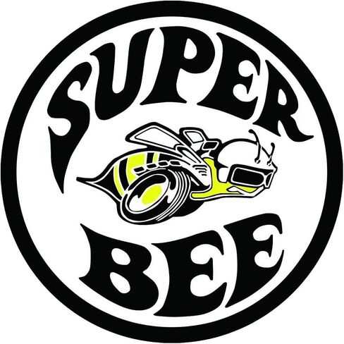 Super Bee Logo OriginalStickers0752 مجموعة من ملصقين (2X)، كمبيوتر محمول، سيارة، شاحنة، مقاس 4 بوصات على الجانب الأطول in Kuwait