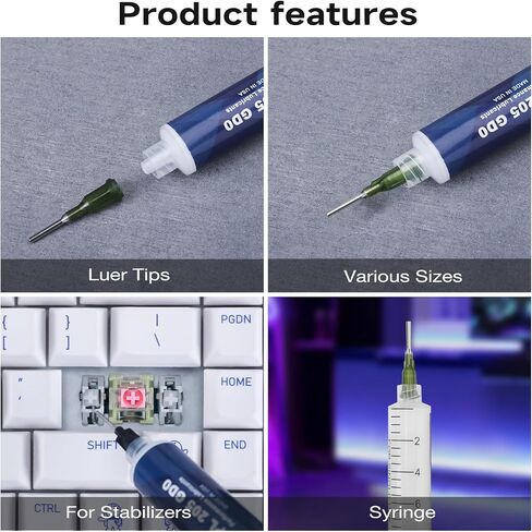 Tribosys-3204-Lubricant لحقنة مفاتيح لوحة المفاتيح الميكانيكية لمفاتيح ومثبتات لوحة المفاتيح الميكانيكية (7.5 مل / 0.53 أونصة) in Kuwait