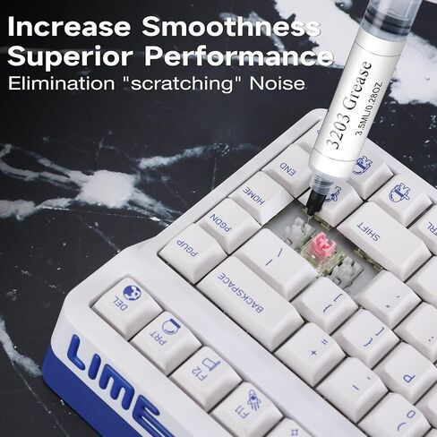 Tribosys-3204-Lubricant لحقنة مفاتيح لوحة المفاتيح الميكانيكية لمفاتيح ومثبتات لوحة المفاتيح الميكانيكية (7.5 مل / 0.53 أونصة) in Kuwait