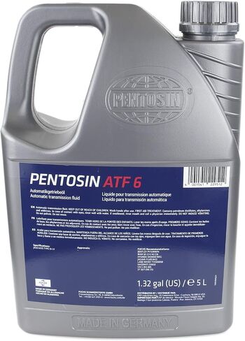 Pentosin 1058207 ATF 6 سائل ناقل الحركة الأوتوماتيكي طويل العمر لمجموعة مختارة من أستون مارتن، أودي، بنتلي، جاكوار، لاند روفر، مازيراتي، رولز رويس - إبريق سعة 5 لتر in Kuwait
