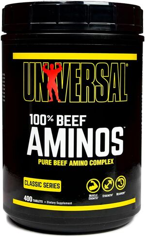 Universal Nutrition - 100% Beef Aminos -3g of Beef Protein Isolate for Recovery and Growth - 200 Tabs in Saudi Arabia
