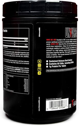 Universal Nutrition - 100% Beef Aminos -3g of Beef Protein Isolate for Recovery and Growth - 200 Tabs in Saudi Arabia