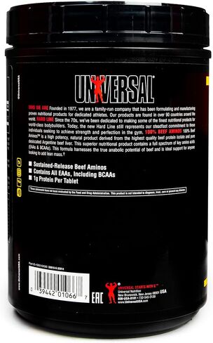 Universal Nutrition - 100% Beef Aminos -3g of Beef Protein Isolate for Recovery and Growth - 200 Tabs in Saudi Arabia