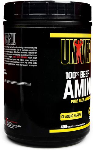 Universal Nutrition - 100% Beef Aminos -3g of Beef Protein Isolate for Recovery and Growth - 200 Tabs in Saudi Arabia