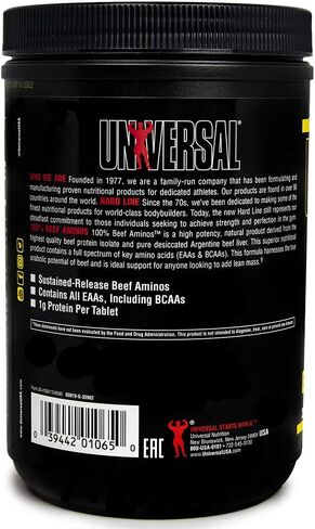 Universal Nutrition - 100% Beef Aminos -3g of Beef Protein Isolate for Recovery and Growth - 200 Tabs in Saudi Arabia