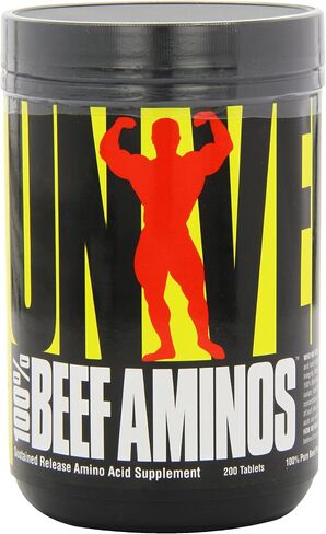 Universal Nutrition - 100% Beef Aminos -3g of Beef Protein Isolate for Recovery and Growth - 200 Tabs in Saudi Arabia