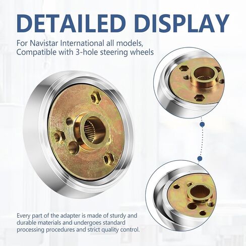QYMOPAY Steering Wheel Adapter 3-Hole Truck Steering Wheel Adapter B5 for Navistar International all models in Kuwait