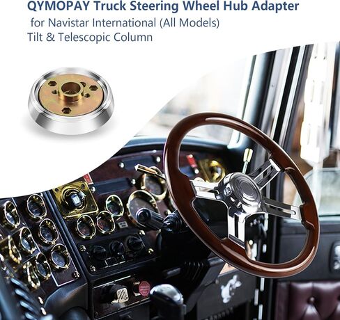 QYMOPAY Steering Wheel Adapter 3-Hole Truck Steering Wheel Adapter B5 for Navistar International all models in Kuwait