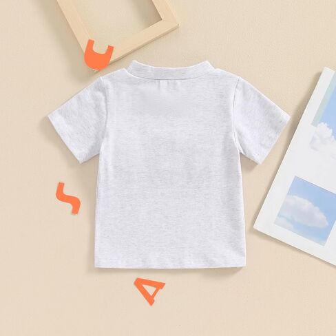 Toddler 4th of July Shirt for Boys Girls Flag Letter Embroidery Tops Toddler T-Shirt Baby Girl Clothes in Saudi Arabia