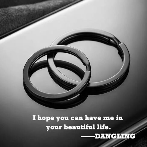 Round Black Flat Key Rings, Metal Split Key Chain Ring for Pet Tag, Car Keys, Organization, 30 Pieces (1 Inch, 1.18 Inch, 1.38 Inch) in Kuwait