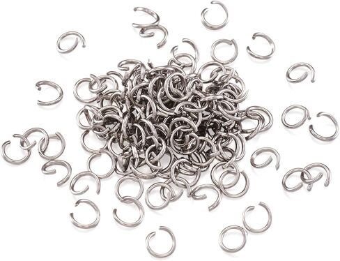 KISSITTY 1000Pcs 9mm Stainless Steel Open Jump Rings 1.2mm Thickness Round Ring Connectors Chainmail Making Jewelry Findings in Saudi Arabia