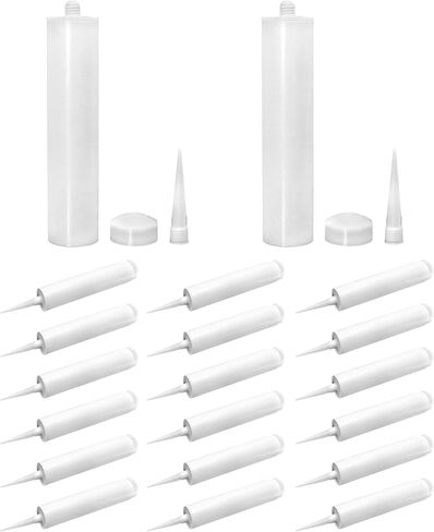 QWORK أنبوب السد الفارغ، 3 عبوات 10 أونصة. خرطوشة السد البلاستيكية الفارغة in Kuwait