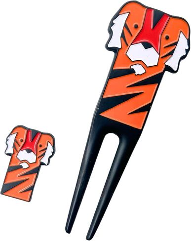 Lakis Drop Tiger Divot Tool and Ball Marker Gift Set | Green Repair Tool and Ball Marker Combo | Perfect Golf Gift in Saudi Arabia