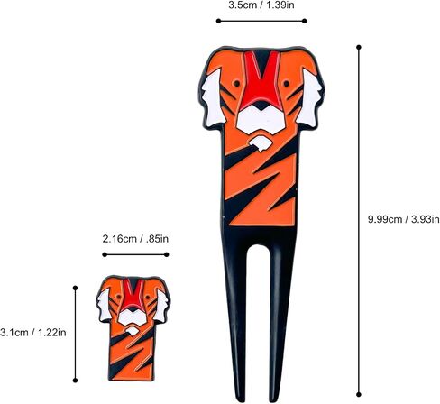 Lakis Drop Tiger Divot Tool and Ball Marker Gift Set | Green Repair Tool and Ball Marker Combo | Perfect Golf Gift in Saudi Arabia
