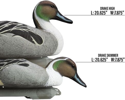 Higdon Outdoors Battleship Pintail Duck Decoys, All Drakes, Foam-Filled in Saudi Arabia