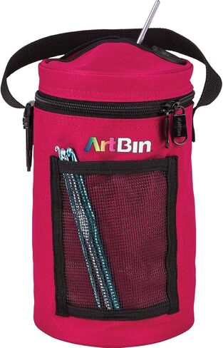 ArtBin 6831AG Mini Yarn Drum, Portable Knitting & Crochet Storage, [1] Poly Canvas Tote Bag, Raspberry in Saudi Arabia