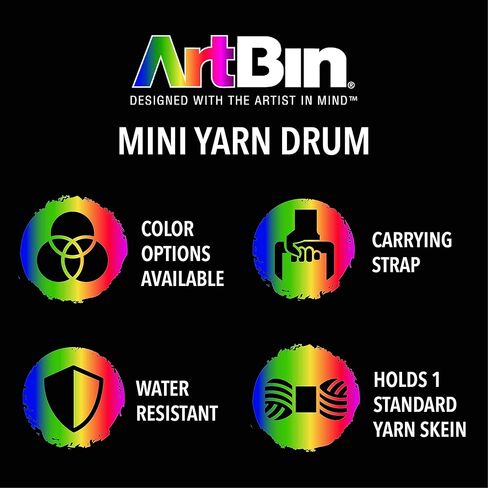 ArtBin 6831AG Mini Yarn Drum، حياكة محمولة وتخزين كروشيه، [1] حقيبة حمل من قماش البوليستر، توت العليق in Kuwait