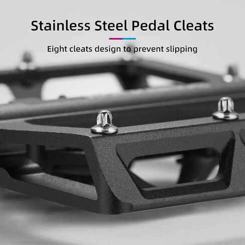 ROCKBROS MTB Mountain Bike Pedals Compatible with SPD Mountain Bike Dual Function Sealed Clipless Aluminum Bicycle Flat Platform 9/16" Pedals with Cleats for Road, MTB, Mountain Bikes in Saudi Arabia