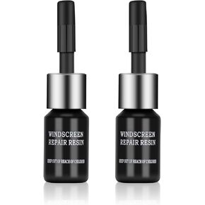 طقم إصلاح الزجاج الأمامي، 2025 تحديث سائل إصلاح زجاج النانو، إصلاح سريع وفعال للرقائق والشقوق والعين الزرقاء وعلى شكل نجمة (أسود + أصفر) in Kuwait