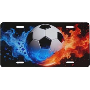 The American Flag Golden Shining Cross Front License Plate Car Decorative License Plates Aluminum Metal Decor Accessory Novelty Vanity Tag Cover with 4 Holes for Men Women 6" X 12" in Kuwait