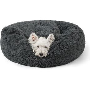 سرير كلب مهدئ من NOYAL مع بطانية على شكل كهف دونات مضادة للقلق، سرير منفوش للكلاب الصغيرة والمتوسطة in Kuwait