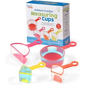 hand2mind Rainbow Fraction Measuring Cups, Kids Montessori Kitchen Tools, Toddler Cooking Tools, Sensory Table Materials, Fraction Manipulatives, Homeschooling Supplies, Easter Baking (Set of 4) in Kuwait