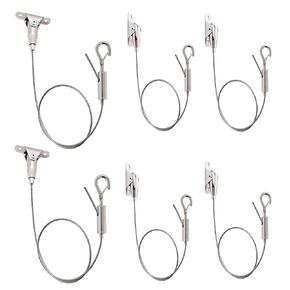 Adjustable Picture Hanging Wire,Mirror Frame Hanging Kit, 4.9FT Heavy Duty Stainless Steel Wire Rope,for Art Exhibitions, Billboards, Flower Baskets 6PC in Saudi Arabia