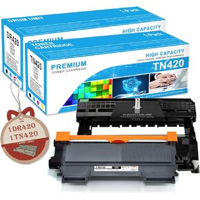 TN-420 Toner Cartridge & DR420 Drum Unit Compatible TN420 DR420 Replacement for Brother DR420 TN-420 for Brother DCP-7065D MFC-7240 MFC-7360N MFC-7460DN Printer Toner.(1 Toner, 1 Drum 2 Pack) in Saudi Arabia