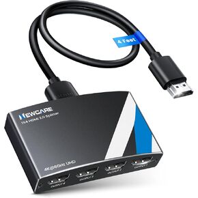 NEWCARE HDMI Splitter 1 in 3 Out with HDMI Cable, 3 Way HDMI Splitter 4K Mirror/Duplicate Full HD Screen, 1 to 3 HDMI Splitter Support 2Kx4K@30Hz, 1080P, HDR for PS3/4/5, HDTV, Projector in Saudi Arabia