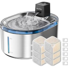 9 عبوات من المرشحات البديلة و9 عبوات من الإسفنج لنافورة المياه اللاسلكية للقطط سعة 152 أونصة/4.5 لتر PTM-643 in Kuwait