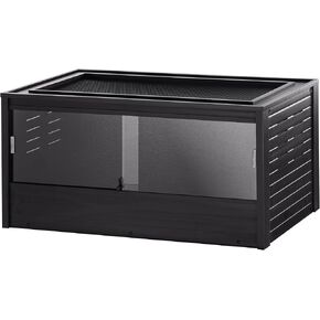 صالة الزواحف New Age Pet ECOFLEX Mojave مقاس 60 بوصة مقاومة للرطوبة، مزودة بفتحات تهوية بأبواب زجاجية منزلقة قابلة للإزالة، وشاشة شبكية كبيرة لمصابيح الأشعة فوق البنفسجية/الحرارة، سهلة التنظيف وضمان لمدة 10 سنوات in Kuwait