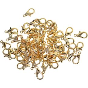 LoveinDIY 50 قطعة من المشابك المعدنية لمخلب جراد البحر وقلادة DIY والمجوهرات وصنع الإكسسوارات وخطاف تثبيت، 9.5 × 18 مم - فضي in Kuwait