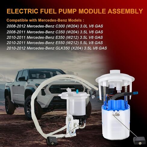 Electric Fuel Pump Module Assembly Compatible with Mercedes-Benz C300 C350 E350 E550 GLK350 2008 2009 2010 2011 2012,3.0L 3.5L 5.5L,Gas,Rear Left Fuel Filter Without Sensor, Replace#2044700794 in Saudi Arabia