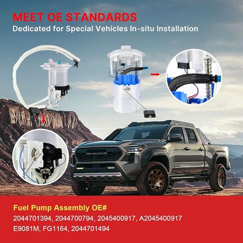 Electric Fuel Pump Module Assembly Compatible with Mercedes-Benz C300 C350 E350 E550 GLK350 2008 2009 2010 2011 2012,3.0L 3.5L 5.5L,Gas,Rear Left Fuel Filter Without Sensor, Replace#2044700794 in Saudi Arabia