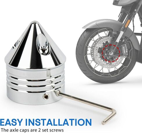 أغطية المحور الأمامي، غطاء غطاء صواميل المحور الأمامي للدراجة النارية PSLER من أجل Softail Road King Street Electra Glide Iron 883، ألومنيوم CNC، كروم in Saudi Arabia