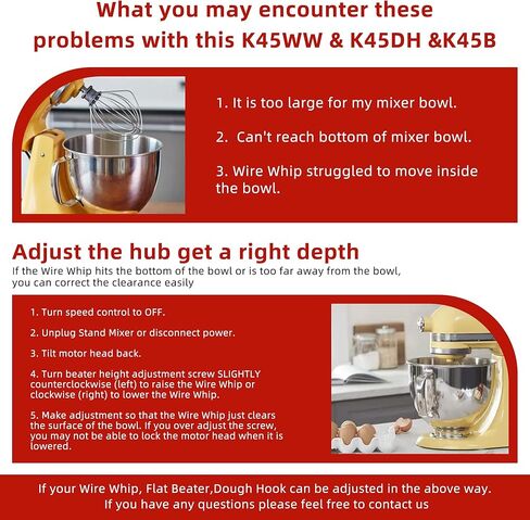 Stainless Steel K45DH Dough Hook Replacement for 4.5QT-5QT Tilt-Head Stand Mixer,Replace K45,KSM75,KSM90,KSM150,KSM175,KSM180 Serie Stand Mixer Accessories-Dishwasher Safe in Kuwait