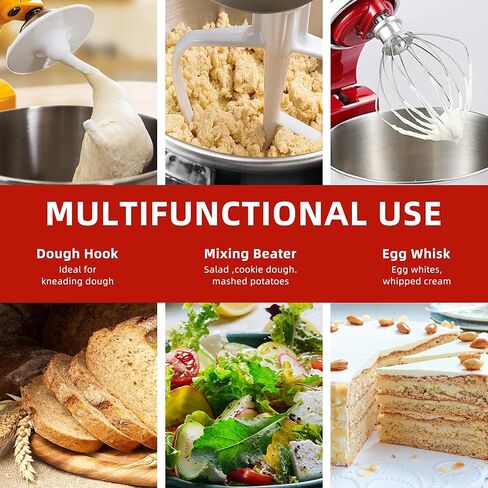 Stainless Steel K45DH Dough Hook Replacement for 4.5QT-5QT Tilt-Head Stand Mixer,Replace K45,KSM75,KSM90,KSM150,KSM175,KSM180 Serie Stand Mixer Accessories-Dishwasher Safe in Kuwait