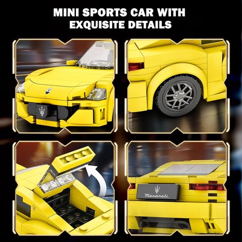 Reobrix Super Sports Car Building Blocks Sets, Classic Collectible Car Model for Teens Ages 14+, Mini Sports Cars Toy Kit for Adult Blue(384 Pieces) in Saudi Arabia