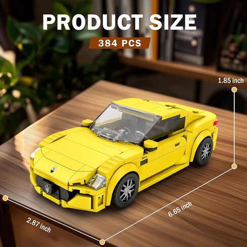 Reobrix Super Sports Car Building Blocks Sets, Classic Collectible Car Model for Teens Ages 14+, Mini Sports Cars Toy Kit for Adult Blue(384 Pieces) in Saudi Arabia
