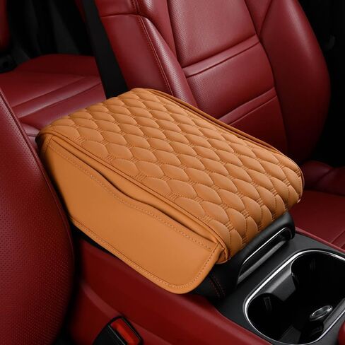 for BMW X3 F25 2011 2012 2013 2014 2015 2016 2017 Car Center Console Cover, Leather Memory Foam Protection Pad, Hand Rest Pillow with Height Increase, Interior Accessory,Black, normal in Saudi Arabia