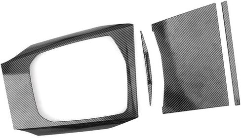 غطاء لوحة مقبض ناقل الحركة لوحدة التحكم المركزية لسيارات BMW 3 4 330i 340i Series G20 G21 G22 G23 2020-2025، ألياف الكربون نمط التحكم في علبة التروس إطار لوحة التحول الملحقات الداخلية (بلاستيك ABS) in Kuwait