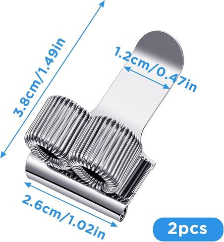 Pen Holder Clip for Notebook & Clipboard, 2pcs Double Hole Hook Metal Pen Loop Clip, Retractable Spring Loop Pencil Clips Hook, Adjustable Pens Holder Attachments for Journal, Notebook in Saudi Arabia