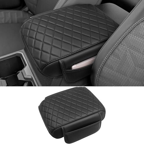 BIBLOZ غطاء مسند الذراع لوحدة التحكم المركزية لسيارة Toyota 4Runner 2010-2022 2023 2024 ملحقات جلدية غطاء وحدة التحكم المركزية غطاء مسند الذراع واقي وسادة in Kuwait