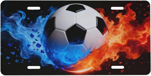 The American Flag Golden Shining Cross Front License Plate Car Decorative License Plates Aluminum Metal Decor Accessory Novelty Vanity Tag Cover with 4 Holes for Men Women 6" X 12" in Kuwait