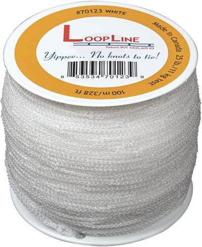 ديكور الأحداث Direct Clik Clik Loopline - مثالي لتعليق قطع العرض بشكل مثالي - إمدادات تحسين المنزل - سهولة الربط والفك - 328 قدمًا - أبيض in Kuwait