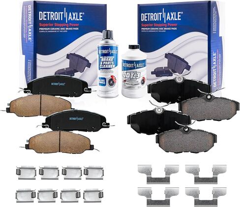 Detroit Axle - Brake Pads for Ford 2011-2012 Mustang Front and Rear Ceramic Brake Pads with Hardware Kit Replacement in Saudi Arabia